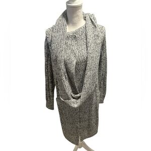 {Planet Gold} Open Cardigan Scarf Sweater
